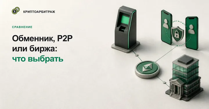 Три маршрута через обменник, P2P-эскроу и биржу ведут к одному зелёному токену